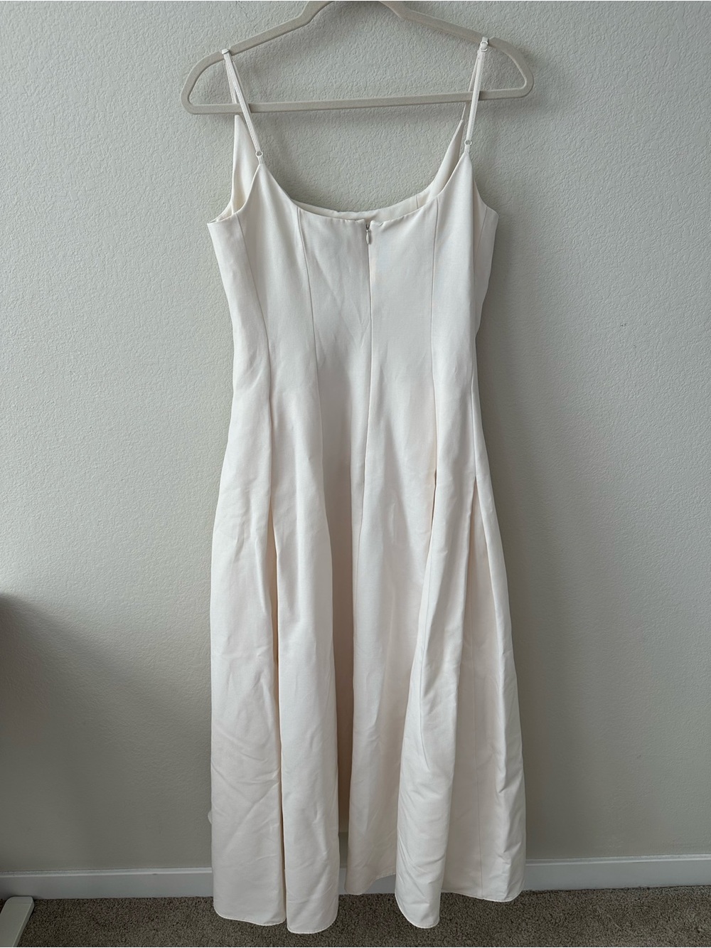 STAUD Joy Maxi Dress Gown in Ivory White SZ US 10 - Picture 9 of 9